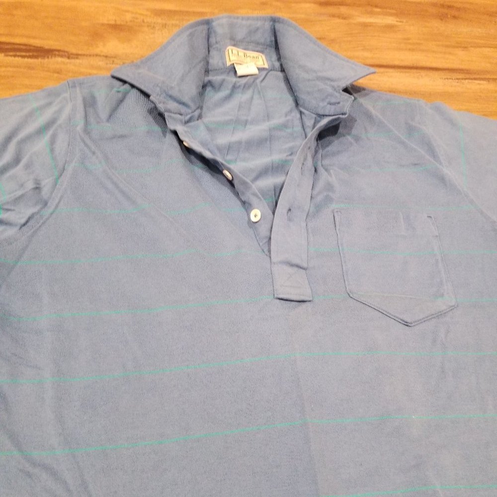 Mens L.L. Bean blue polo - RETRO